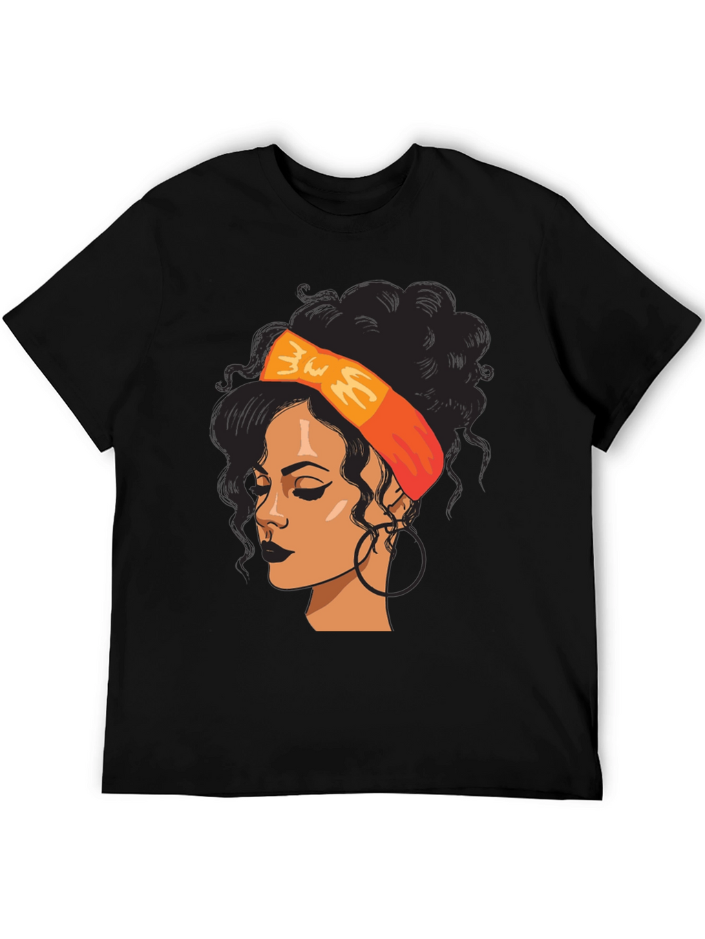Black Woman Graphic Tee - Afro Hair T-Shirt