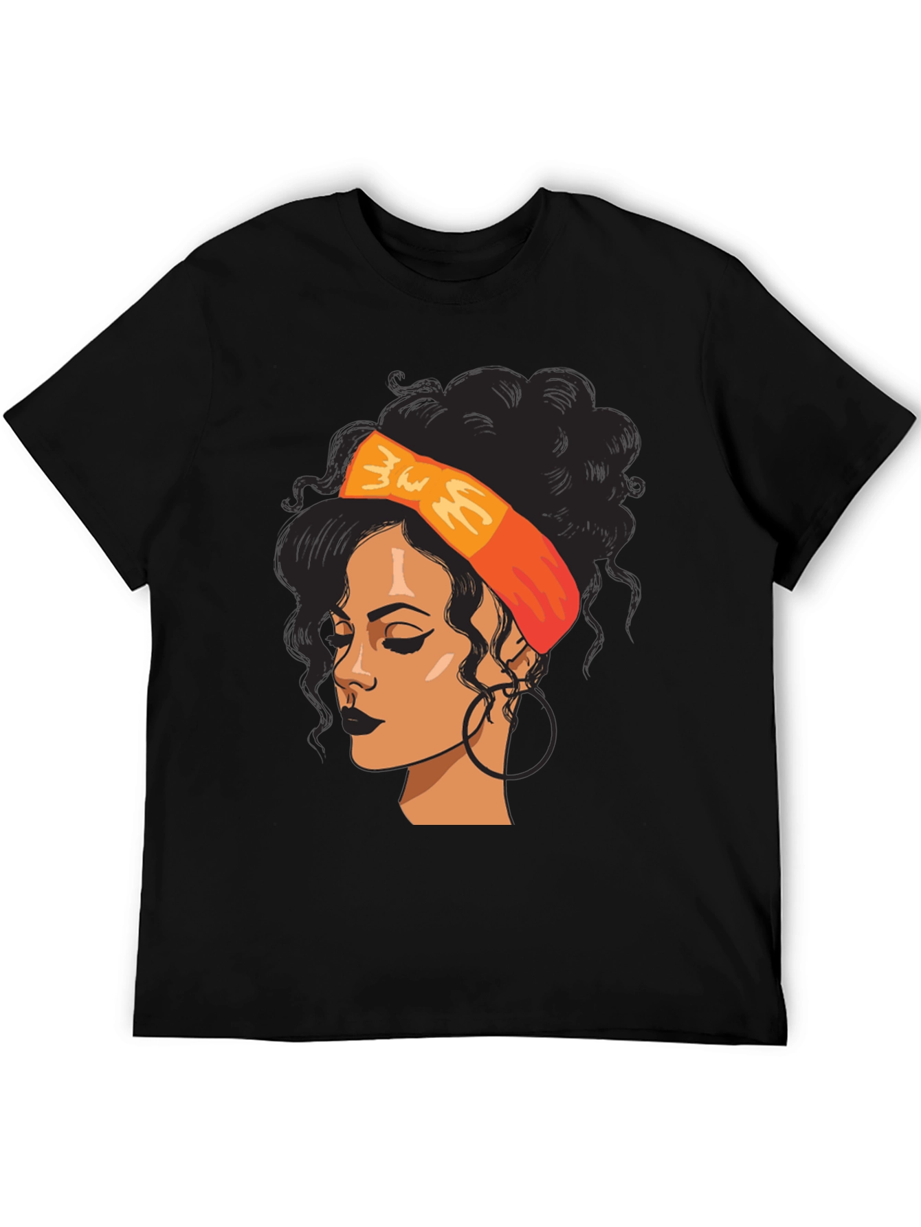 Black Woman Graphic Tee - Afro Hair T-Shirt