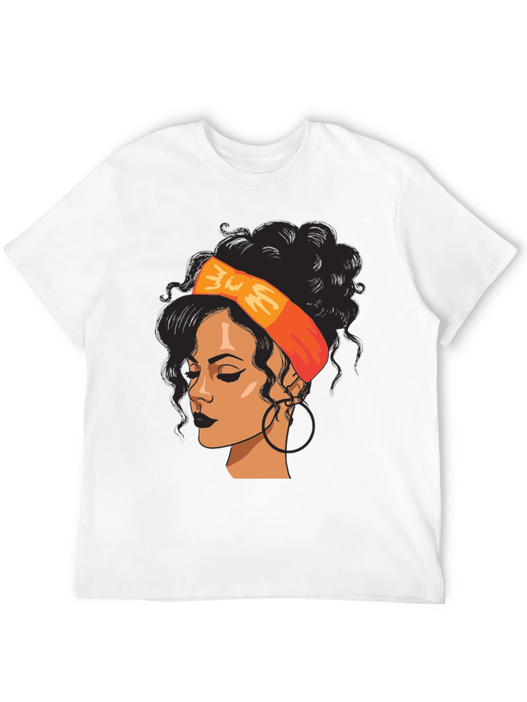 Black Woman Graphic Tee - Afro Hair T-Shirt