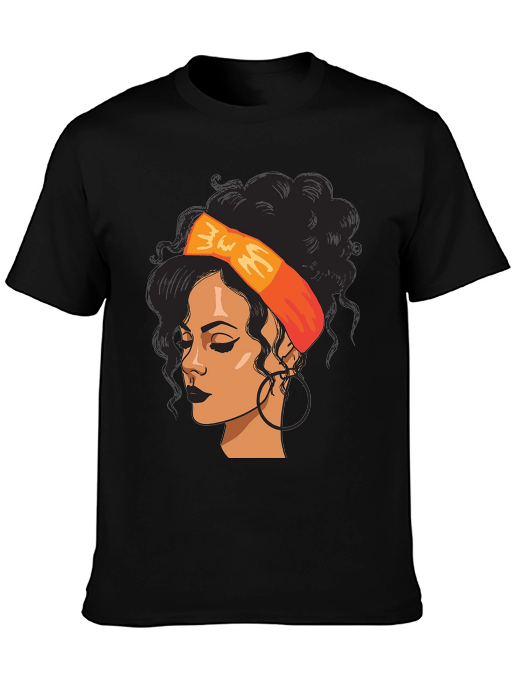 Black Woman Graphic Tee - Afro Hair T-Shirt