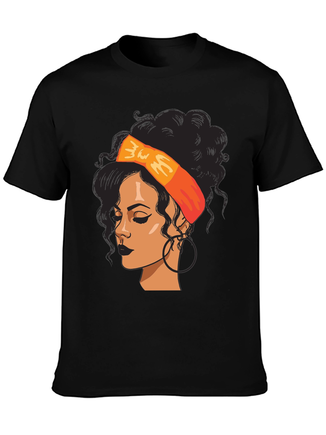 Black Woman Graphic Tee - Afro Hair T-Shirt