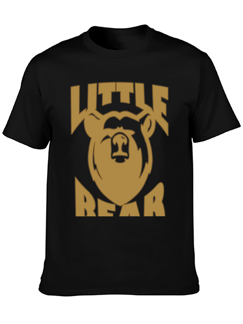 Little Bear Graphic Tee - Black Cotton Blend