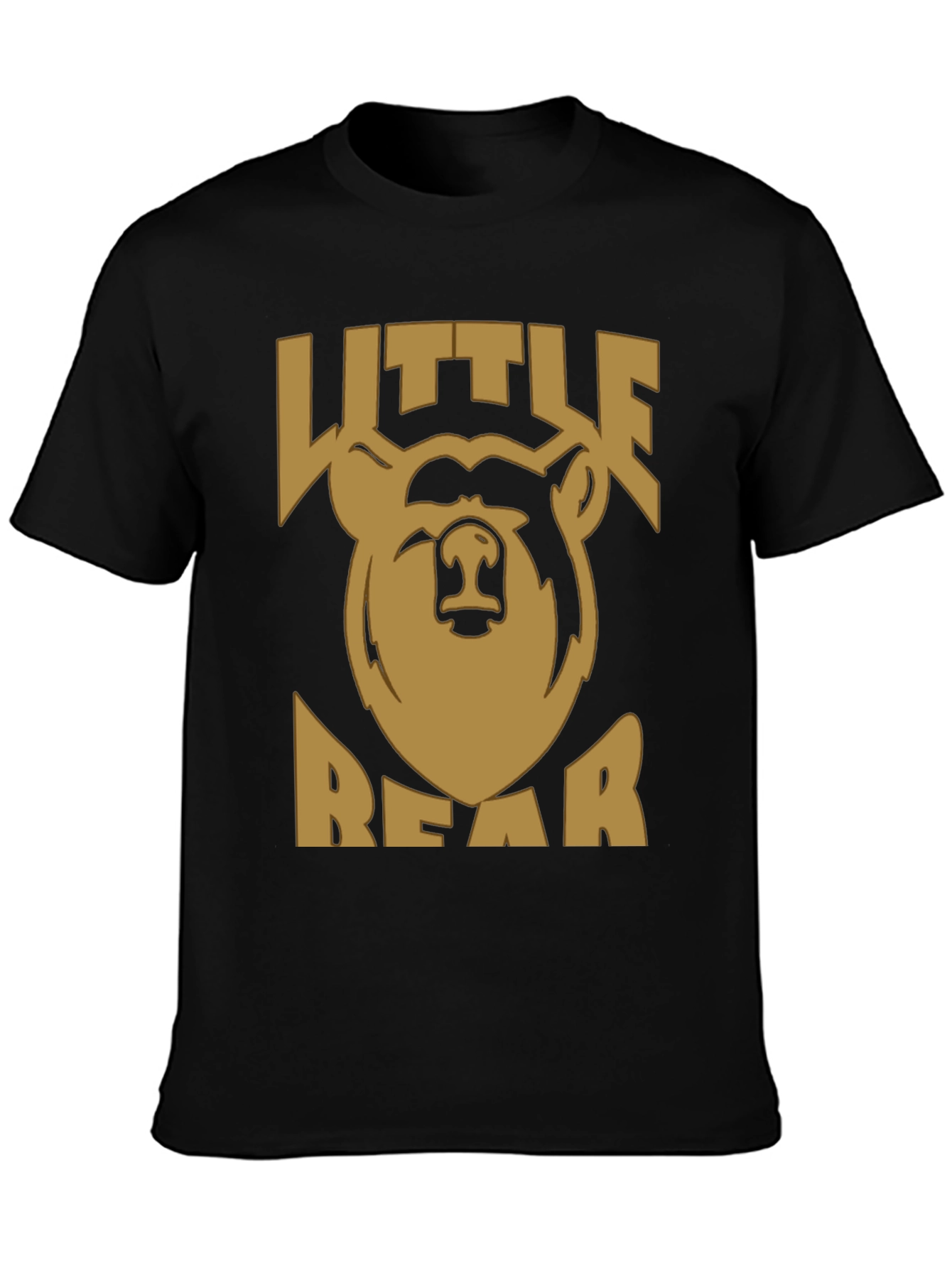 Little Bear Graphic Tee - Black Cotton Blend