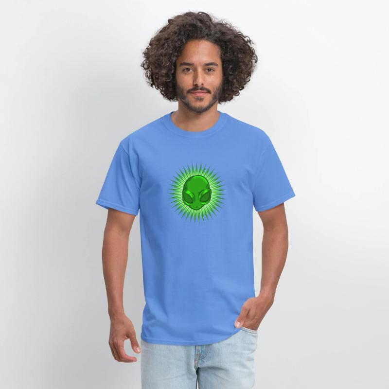 Alien In Bursting Star T-Shirt Extraterrestrial