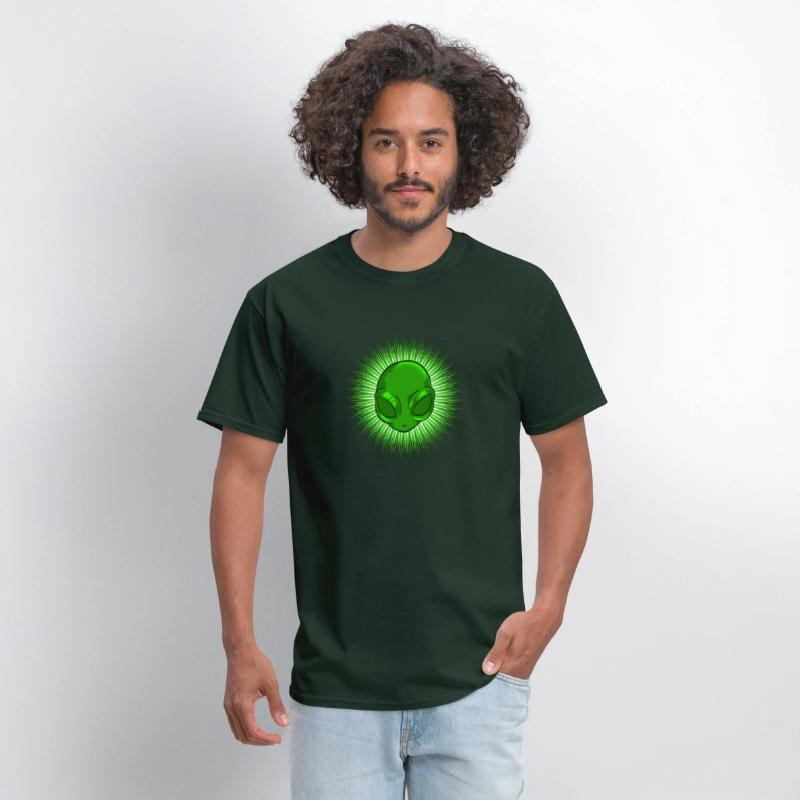 Alien In Bursting Star T-Shirt Extraterrestrial