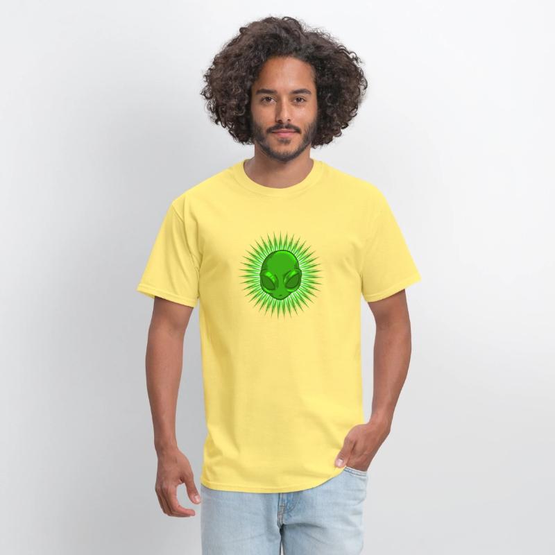 Alien In Bursting Star T-Shirt Extraterrestrial