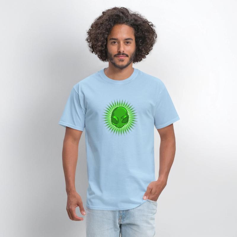 Alien In Bursting Star T-Shirt Extraterrestrial