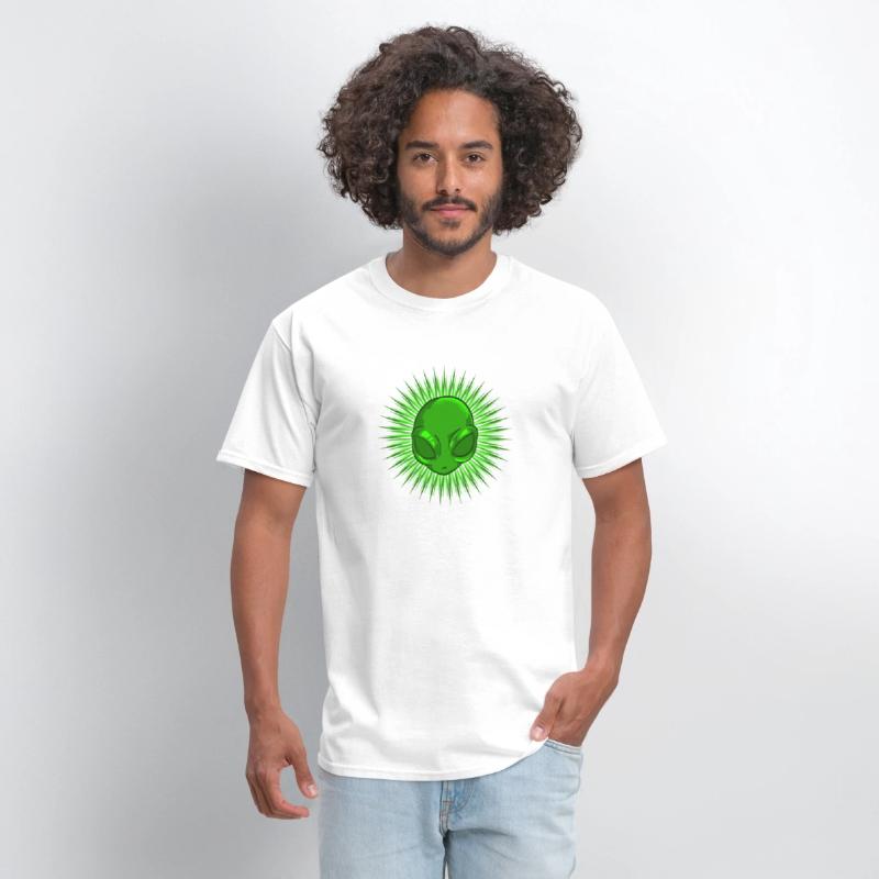 Alien In Bursting Star T-Shirt Extraterrestrial