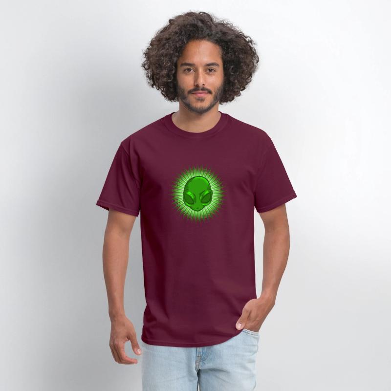 Alien In Bursting Star T-Shirt Extraterrestrial