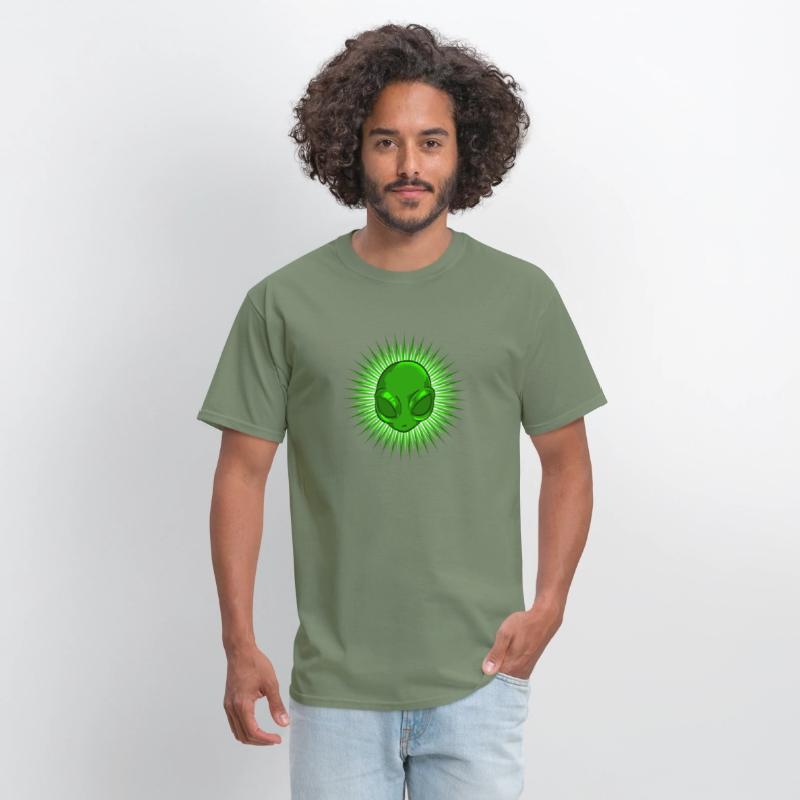Alien In Bursting Star T-Shirt Extraterrestrial