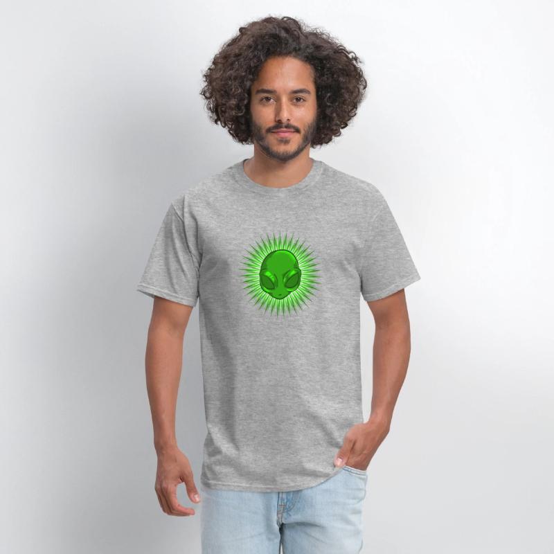 Alien In Bursting Star T-Shirt Extraterrestrial