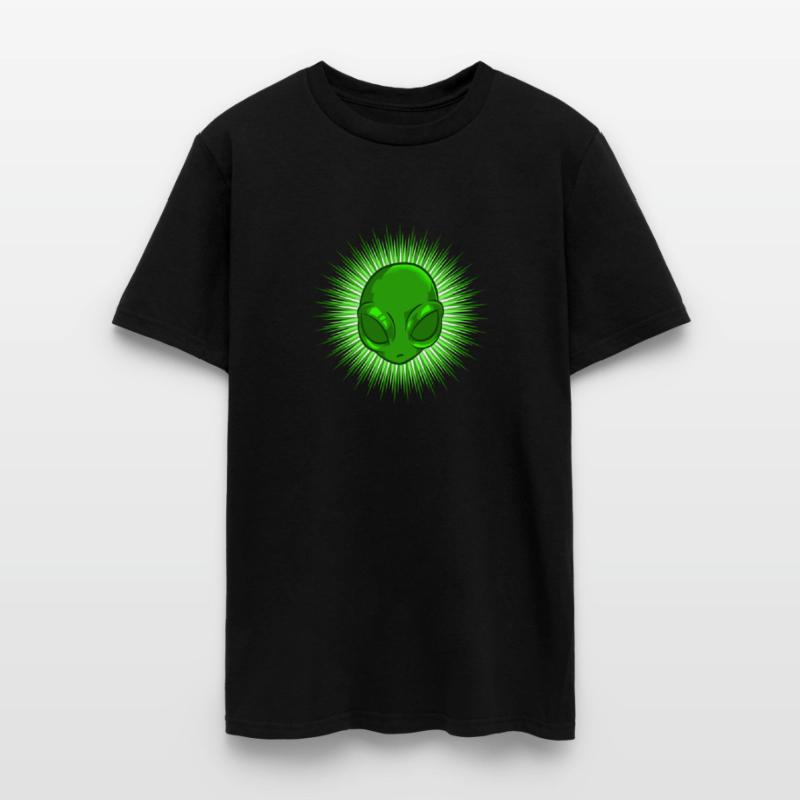 Alien In Bursting Star T-Shirt Extraterrestrial