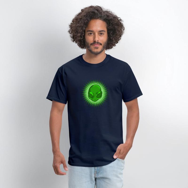 Alien In Bursting Star T-Shirt Extraterrestrial