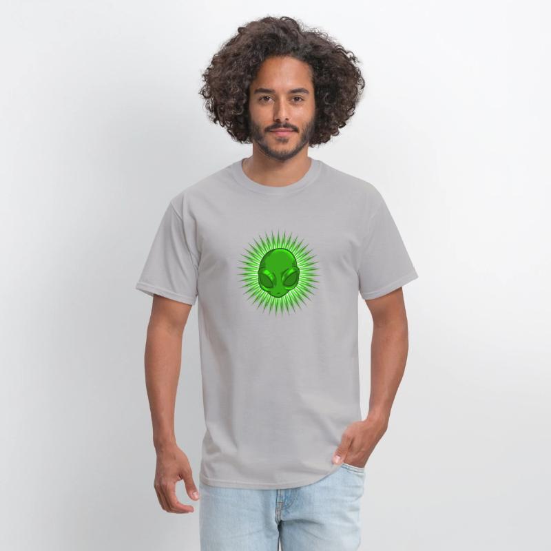 Alien In Bursting Star T-Shirt Extraterrestrial