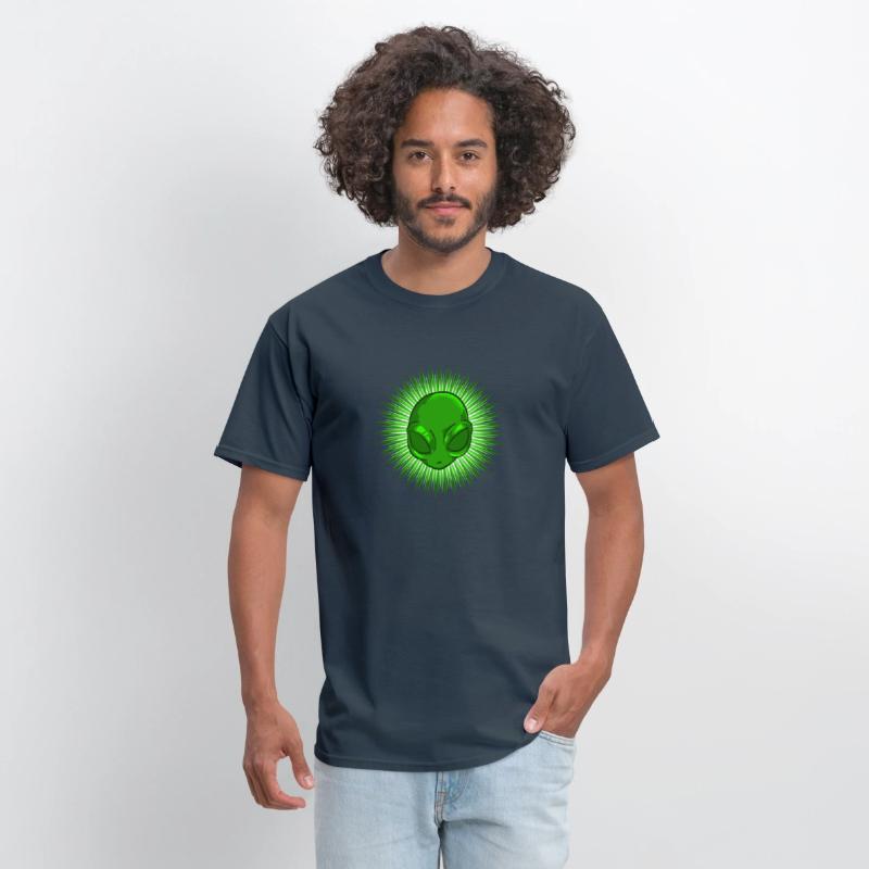 Alien In Bursting Star T-Shirt Extraterrestrial