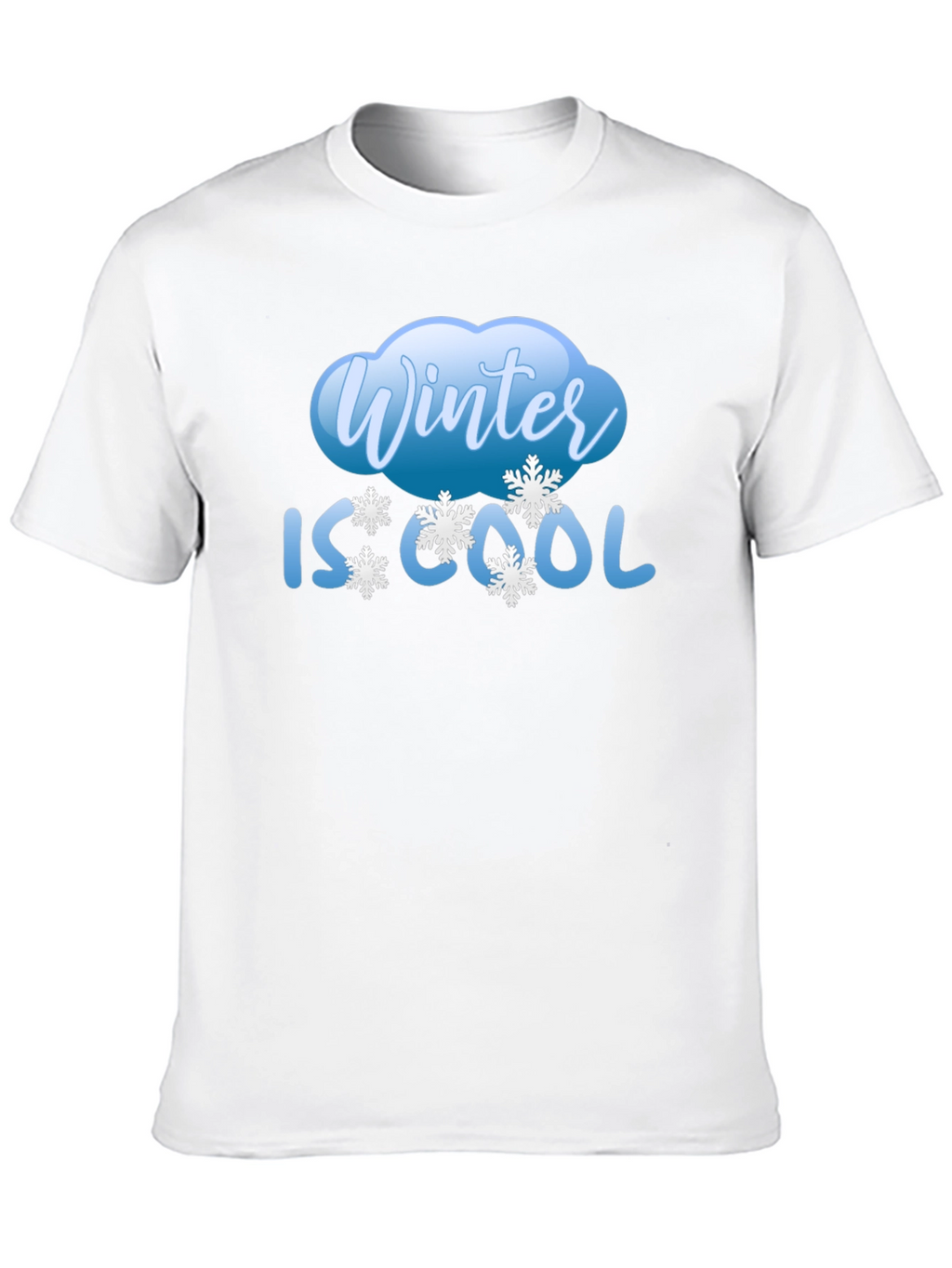 Winter Is Cool Black Graphic T-Shirt