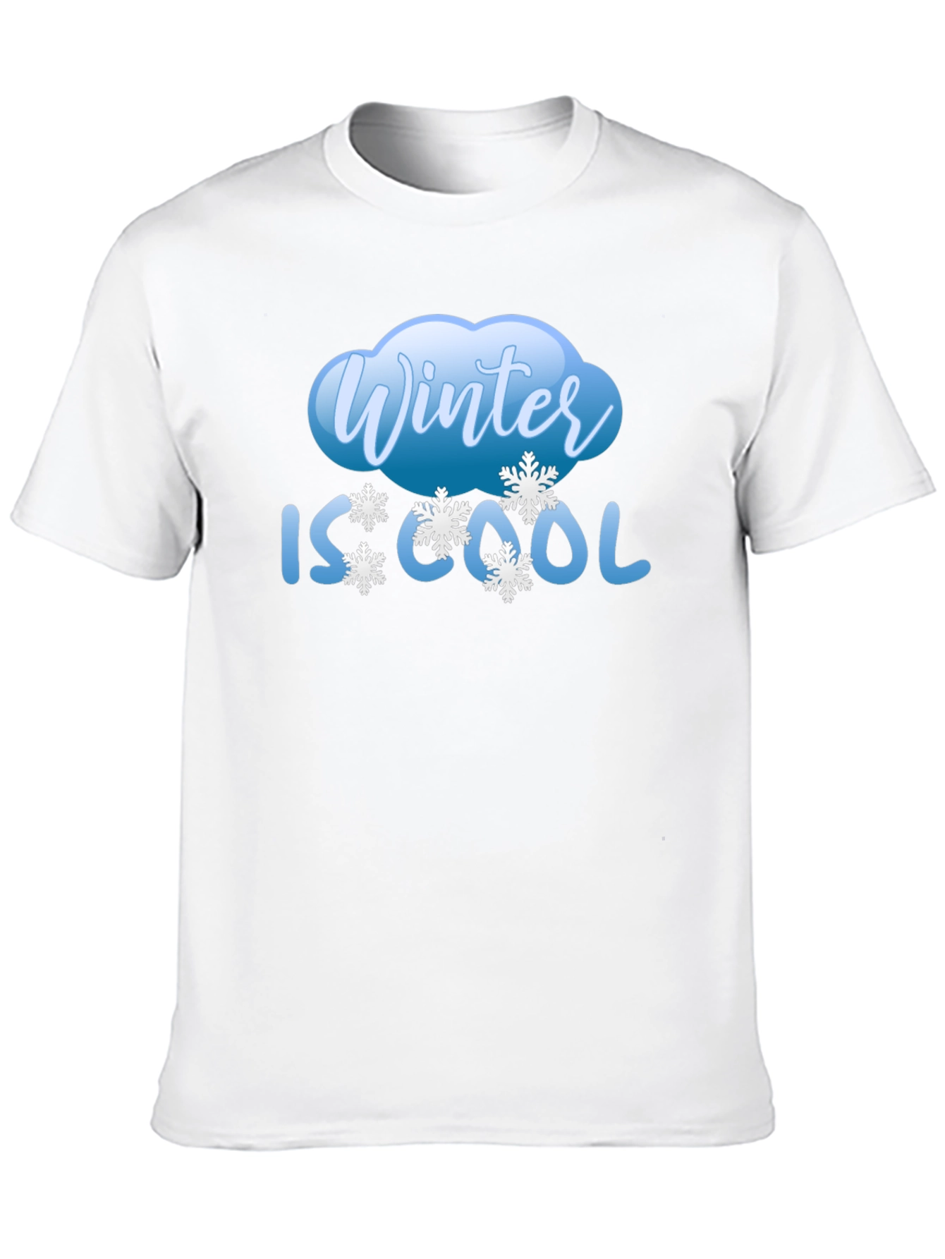 Winter Is Cool Black Graphic T-Shirt