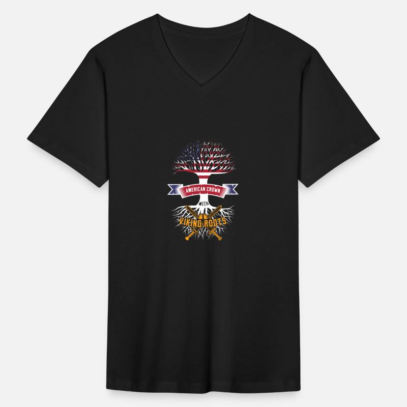 American Crown Viking Roots Tshirt Present Odin