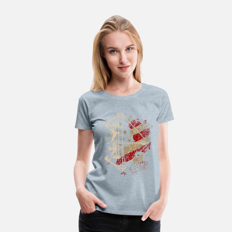 American Flag Bowhunting Bow Archery Deer Hunter