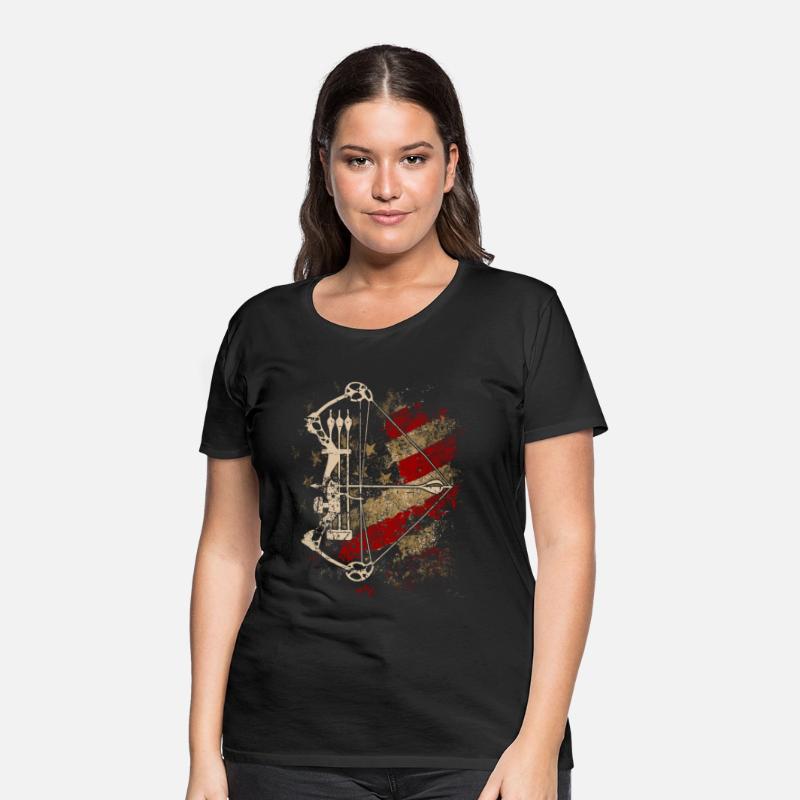 American Flag Bowhunting Bow Archery Deer Hunter