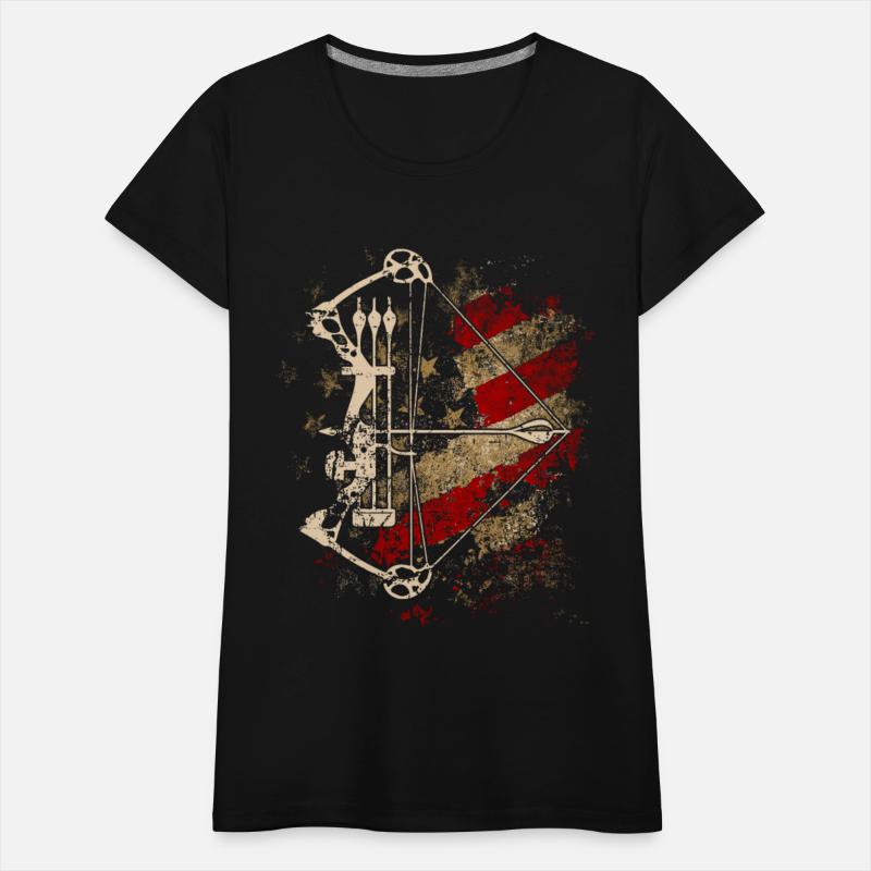 American Flag Bowhunting Bow Archery Deer Hunter