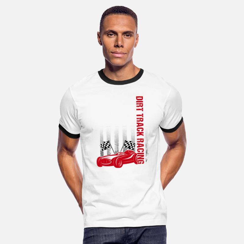 American Flag Dirt Track Racing Car Driver Racer