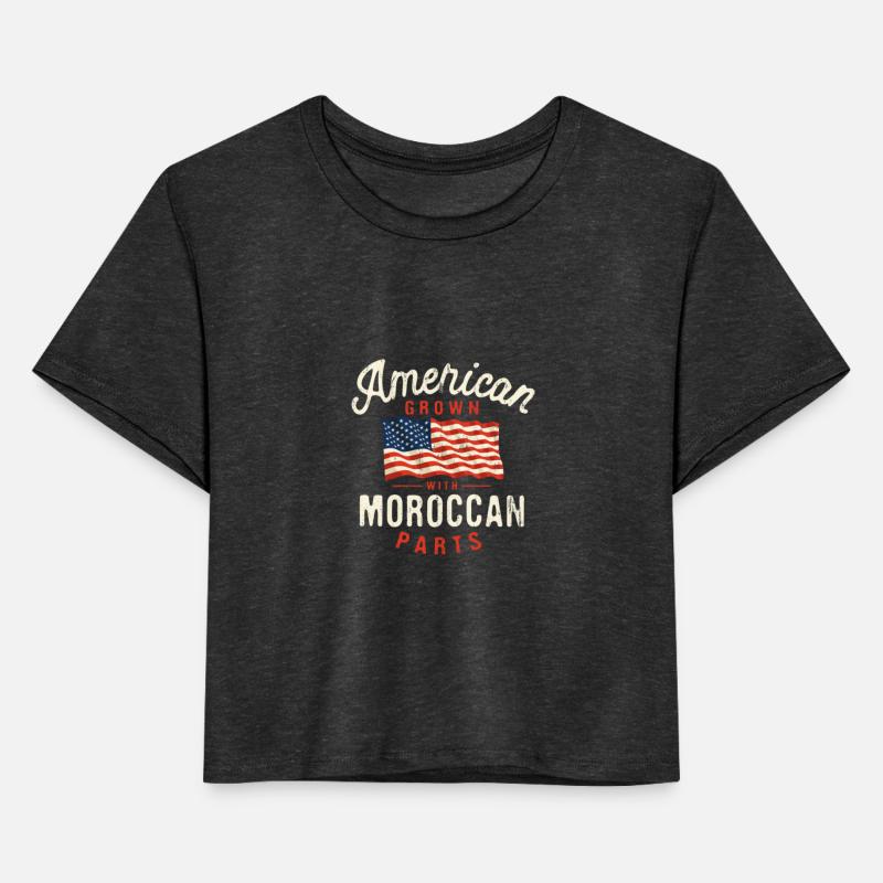 American Grown with Moroccan Parts Patriotic Natio