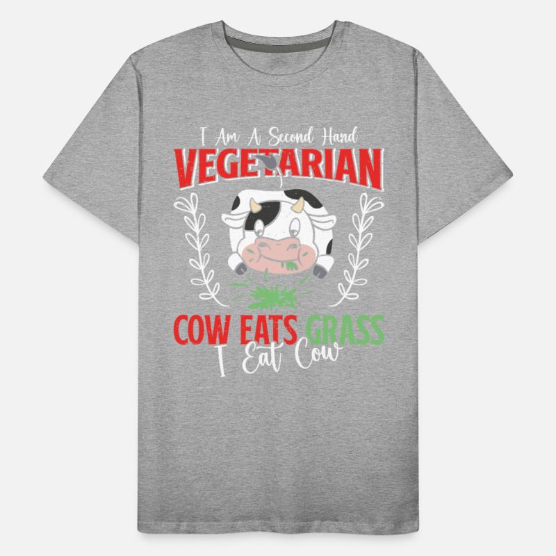 Anti Vegan COW EATS GRASS I EAT COW Funny