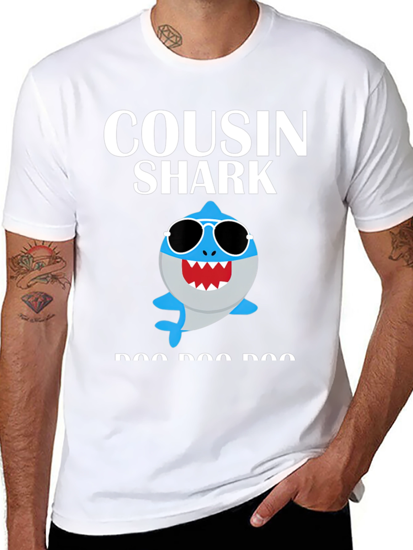 Cousin Shark T-Shirt - Baby Shark Family Matching Tee