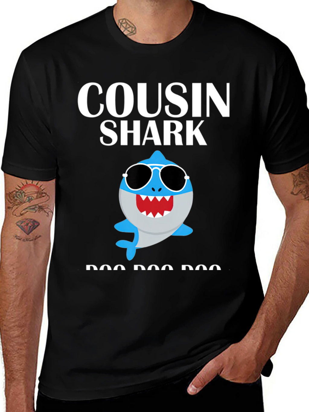 Cousin Shark T-Shirt - Baby Shark Family Matching Tee