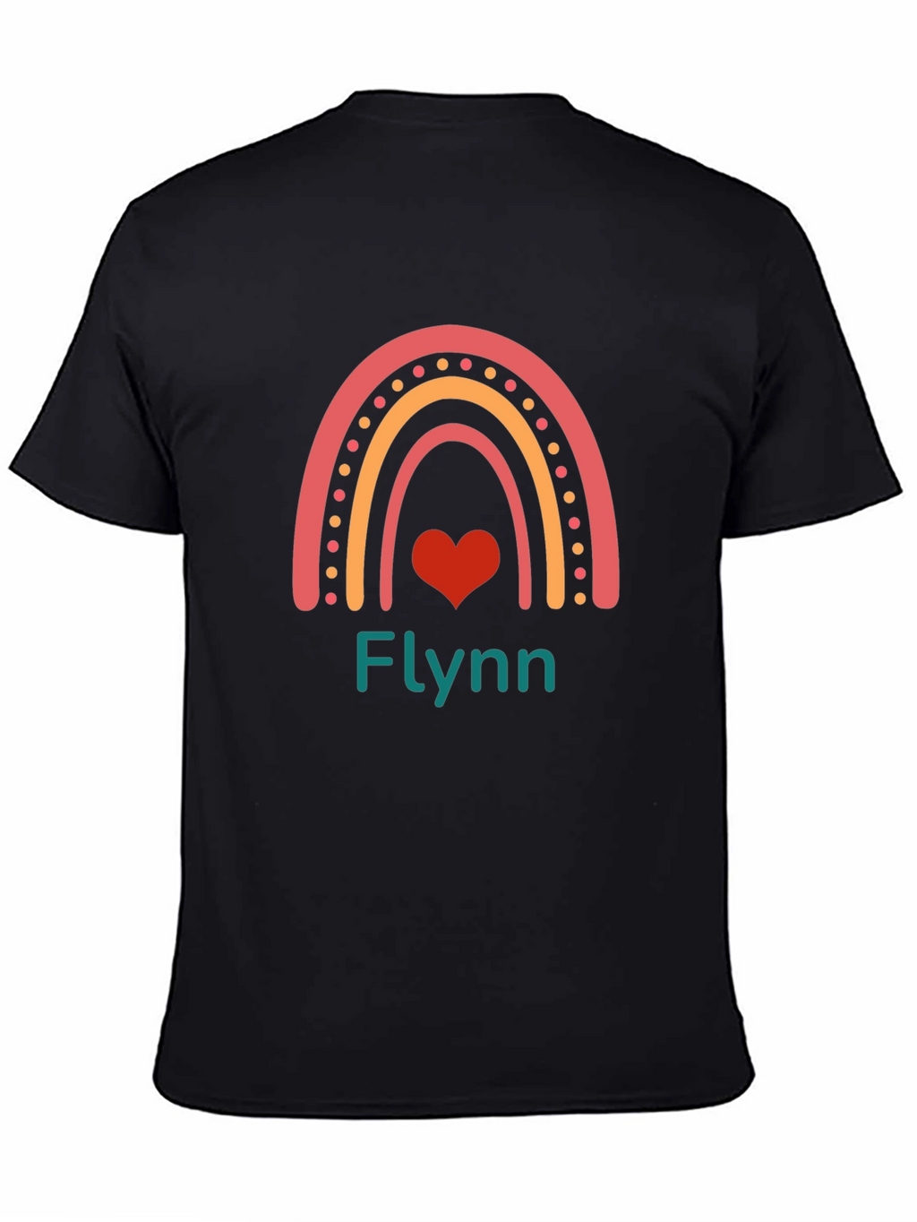 Personalized Rainbow Heart Name T-Shirt