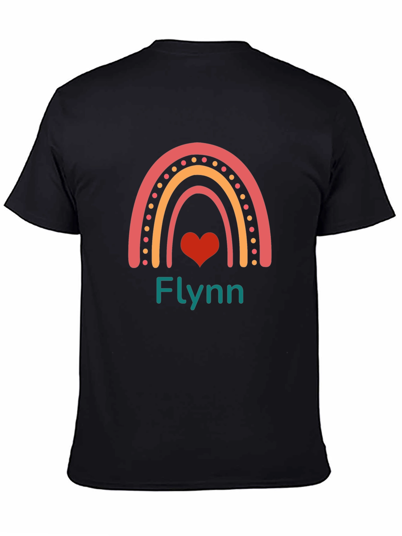 Personalized Rainbow Heart Name T-Shirt