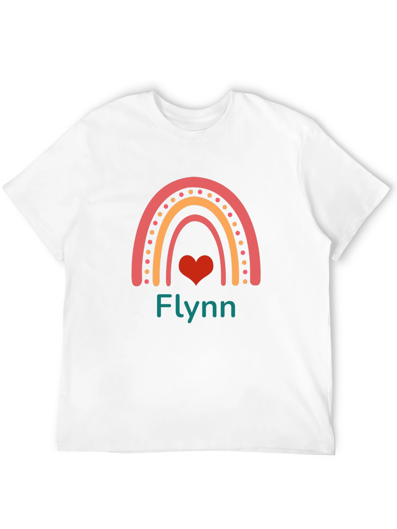 Personalized Rainbow Heart Name T-Shirt