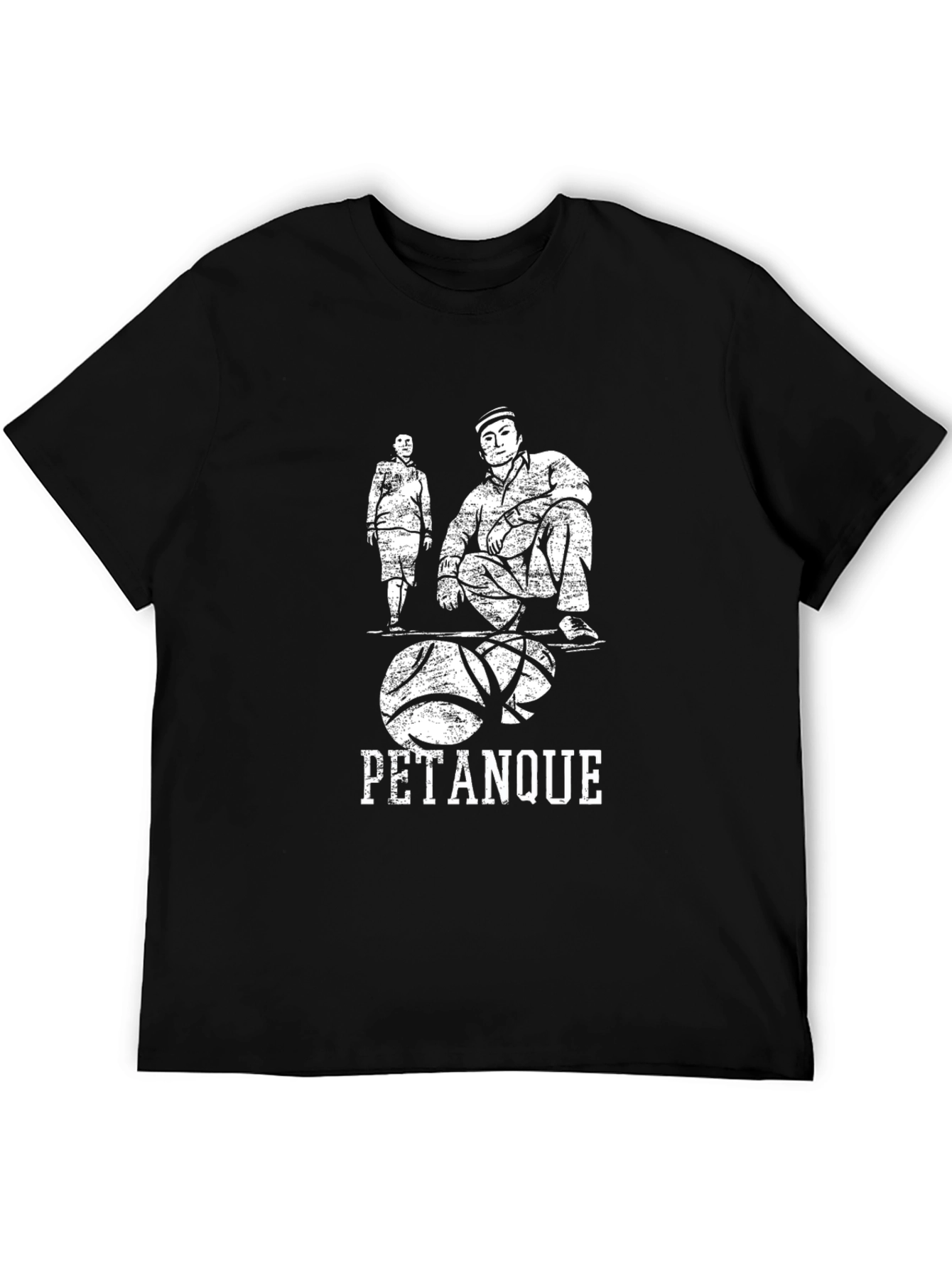 Pétanque Graphic Tee - Casual Black T-Shirt
