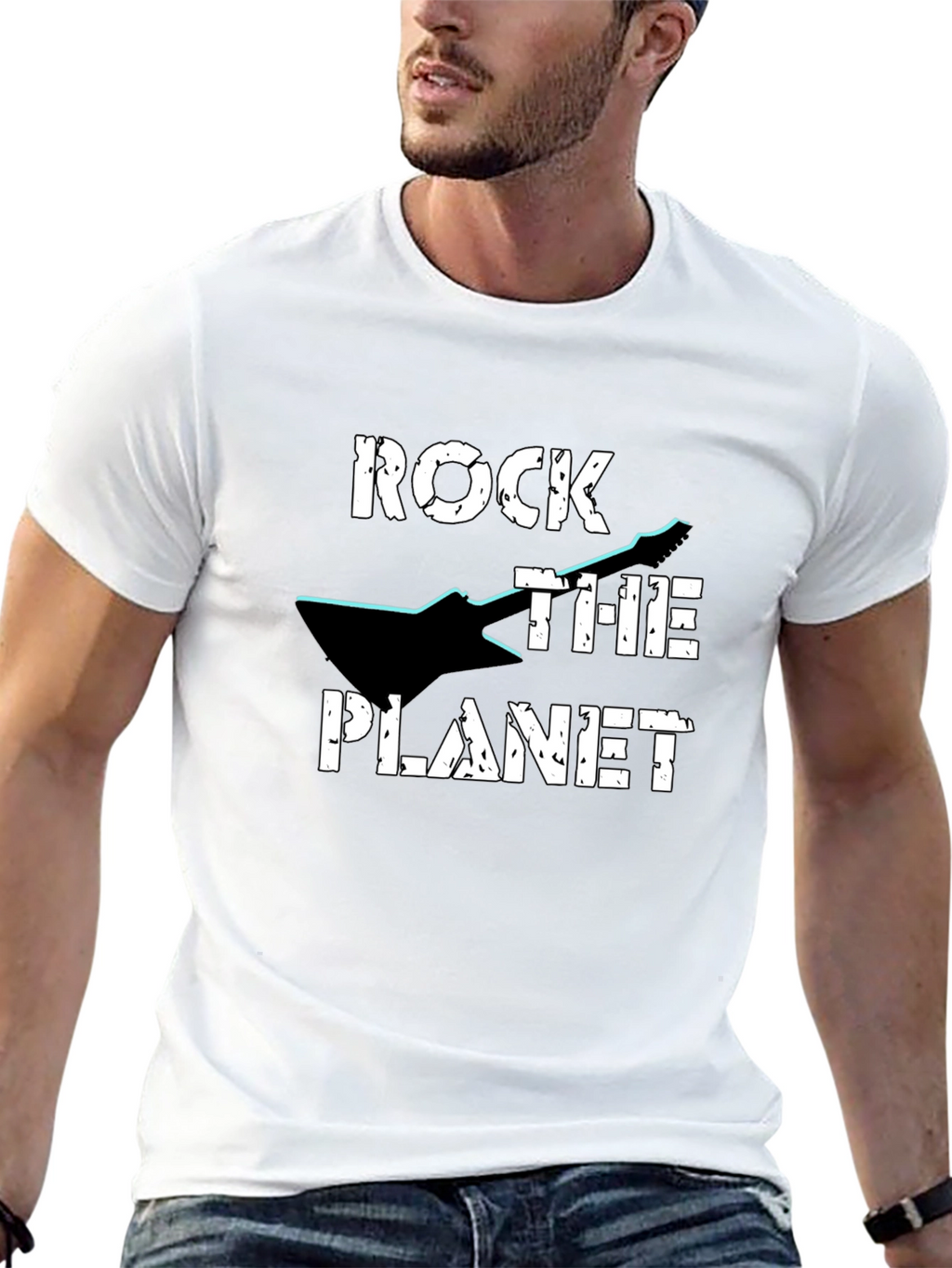 Rock the Planet Graphic Tee - Black