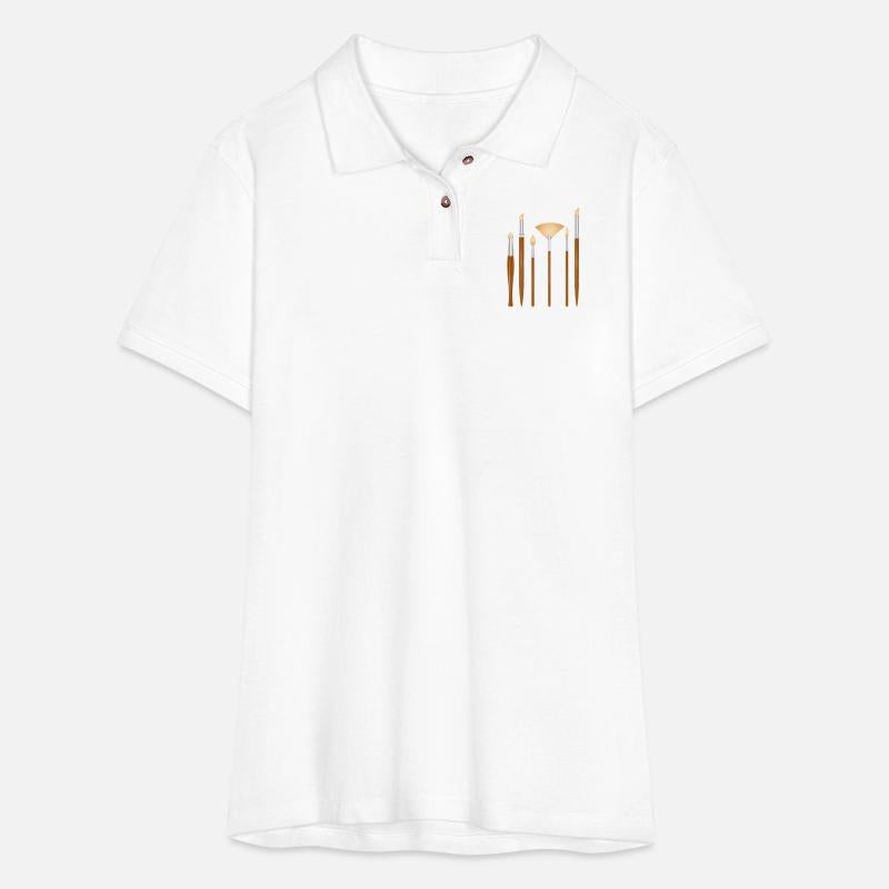 Artist brush set in various shapes