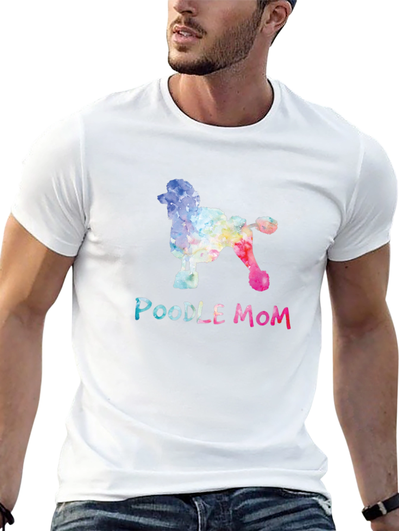 Poodle Mom T-Shirt - Watercolor Dog Lover Tee