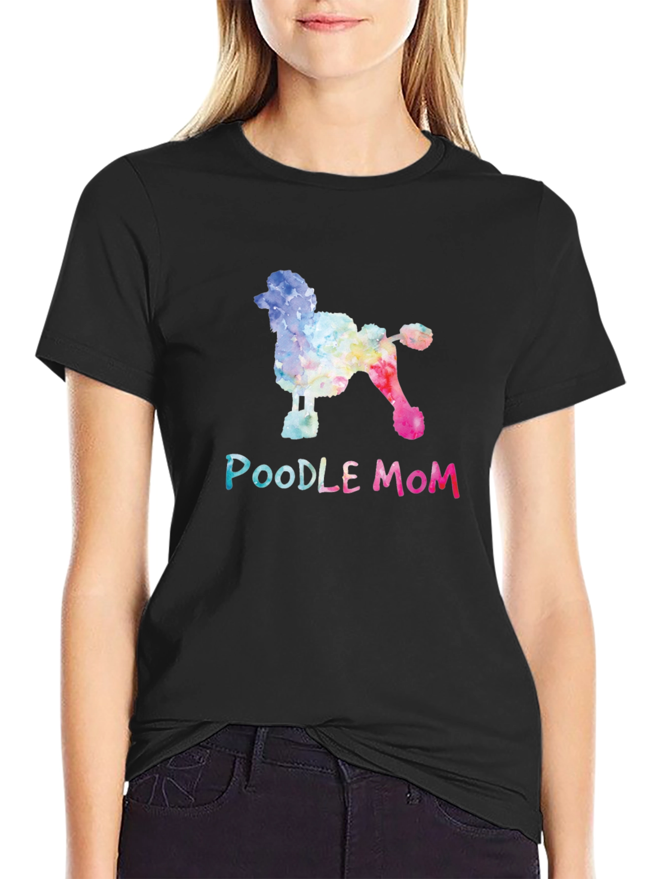 Poodle Mom T-Shirt - Watercolor Dog Lover Tee