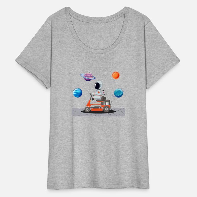 Astronaut Lawnmowing Moon Universe Gift
