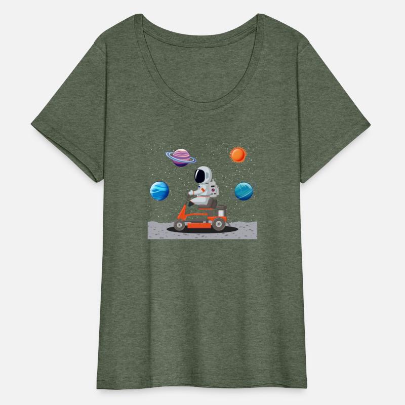 Astronaut Lawnmowing Moon Universe Gift