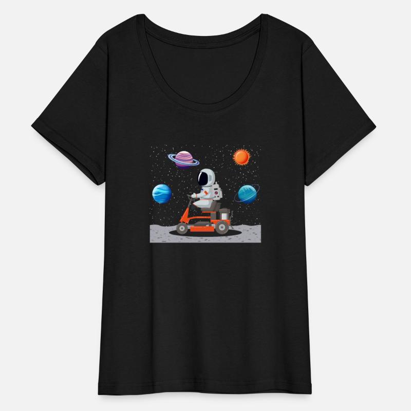 Astronaut Lawnmowing Moon Universe Gift