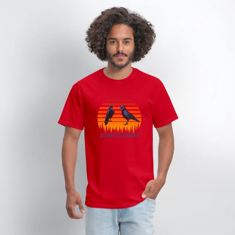 Attempted Murder Crows Funny Literary Pun Shirt