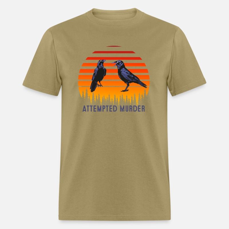 Attempted Murder Crows Funny Literary Pun Shirt