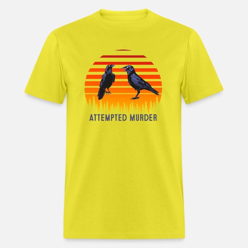 Attempted Murder Crows Funny Literary Pun Shirt