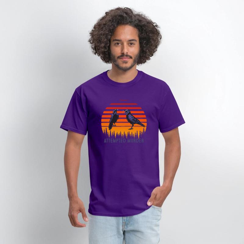 Attempted Murder Crows Funny Literary Pun Shirt