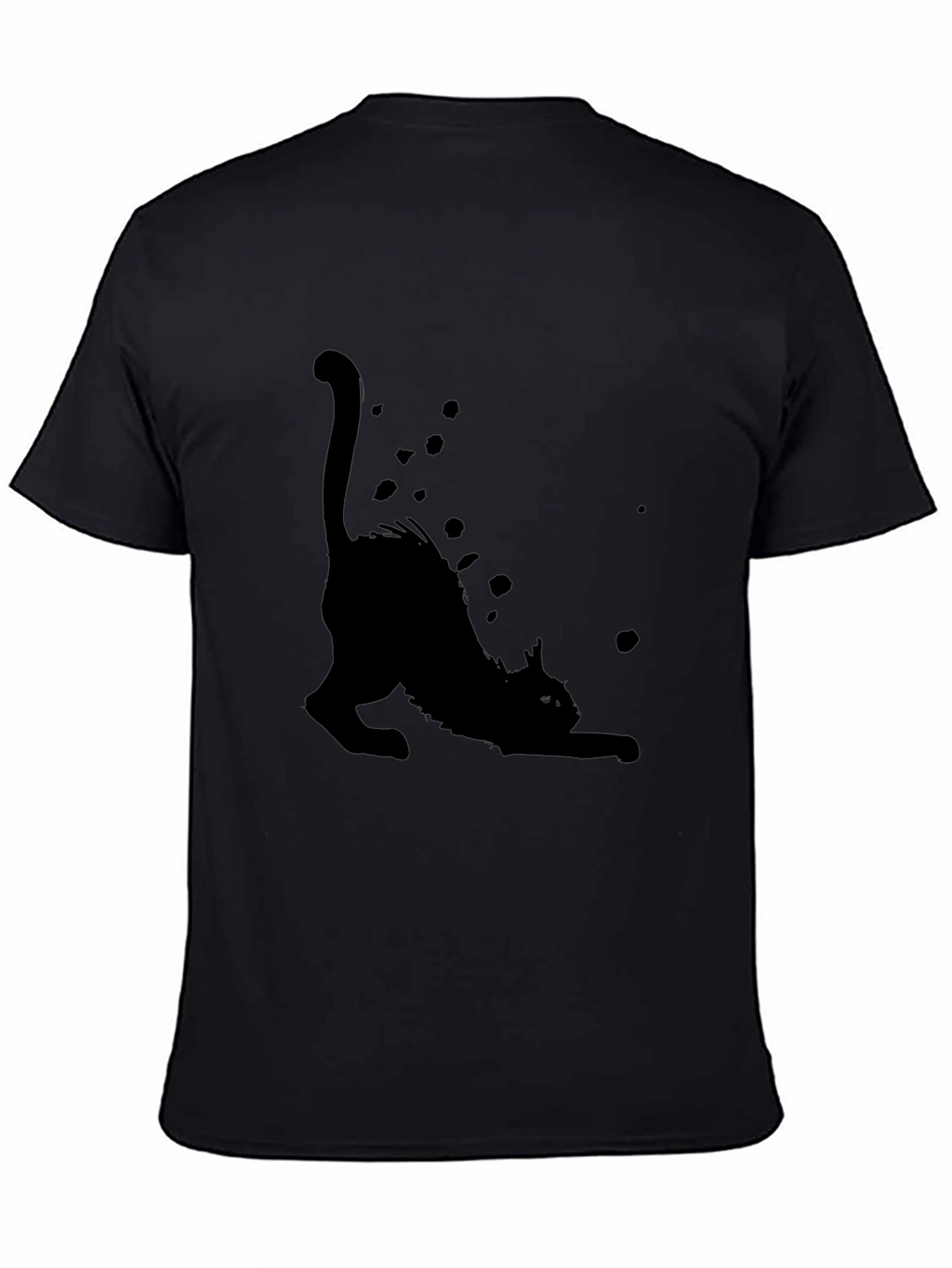 Black Cat Stretch T-Shirt - Soft & Stylish