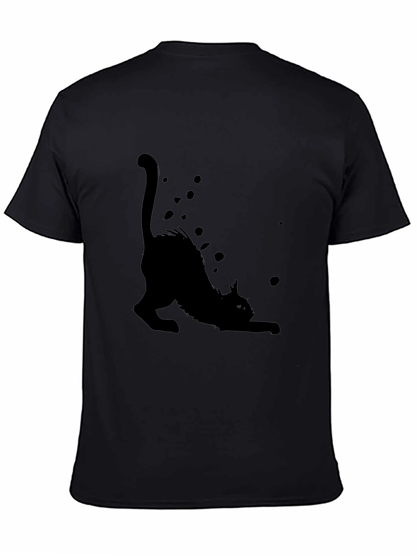 Black Cat Stretch T-Shirt - Soft & Stylish