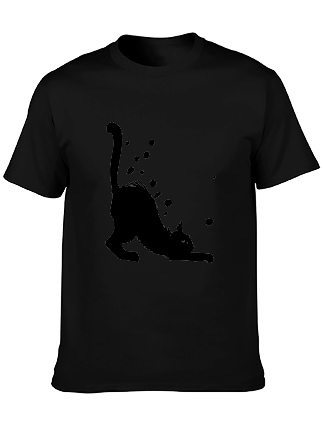 Black Cat Stretch T-Shirt - Soft & Stylish