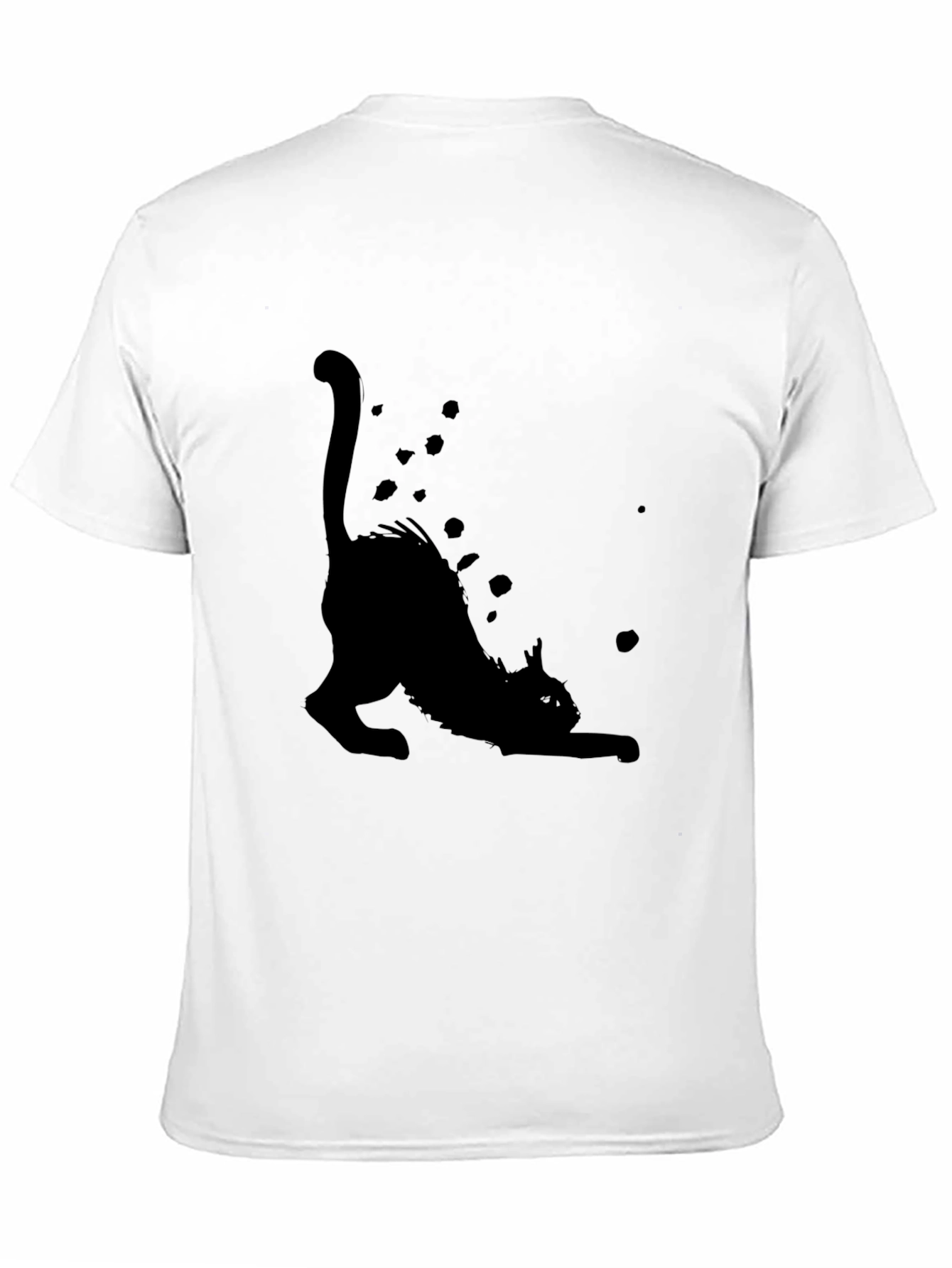 Black Cat Stretch T-Shirt - Soft & Stylish