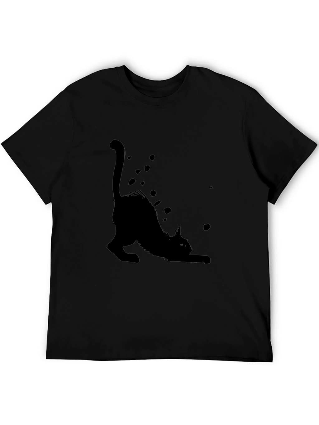 Black Cat Stretch T-Shirt - Soft & Stylish